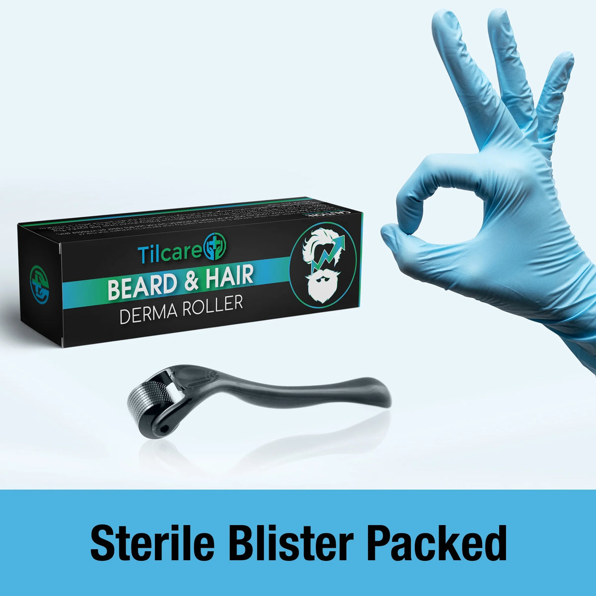 Beard and Hair Derma Roller (1Pack) by - Titanium Derma Roller 0.25Mm
