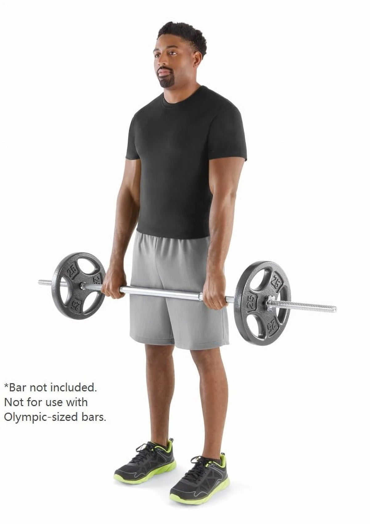 (3 Pack) 50LB Cast Iron Standard Weight Plate Set, 2X25Lb,1-Inch Holes Fit Standard Sized Bar
