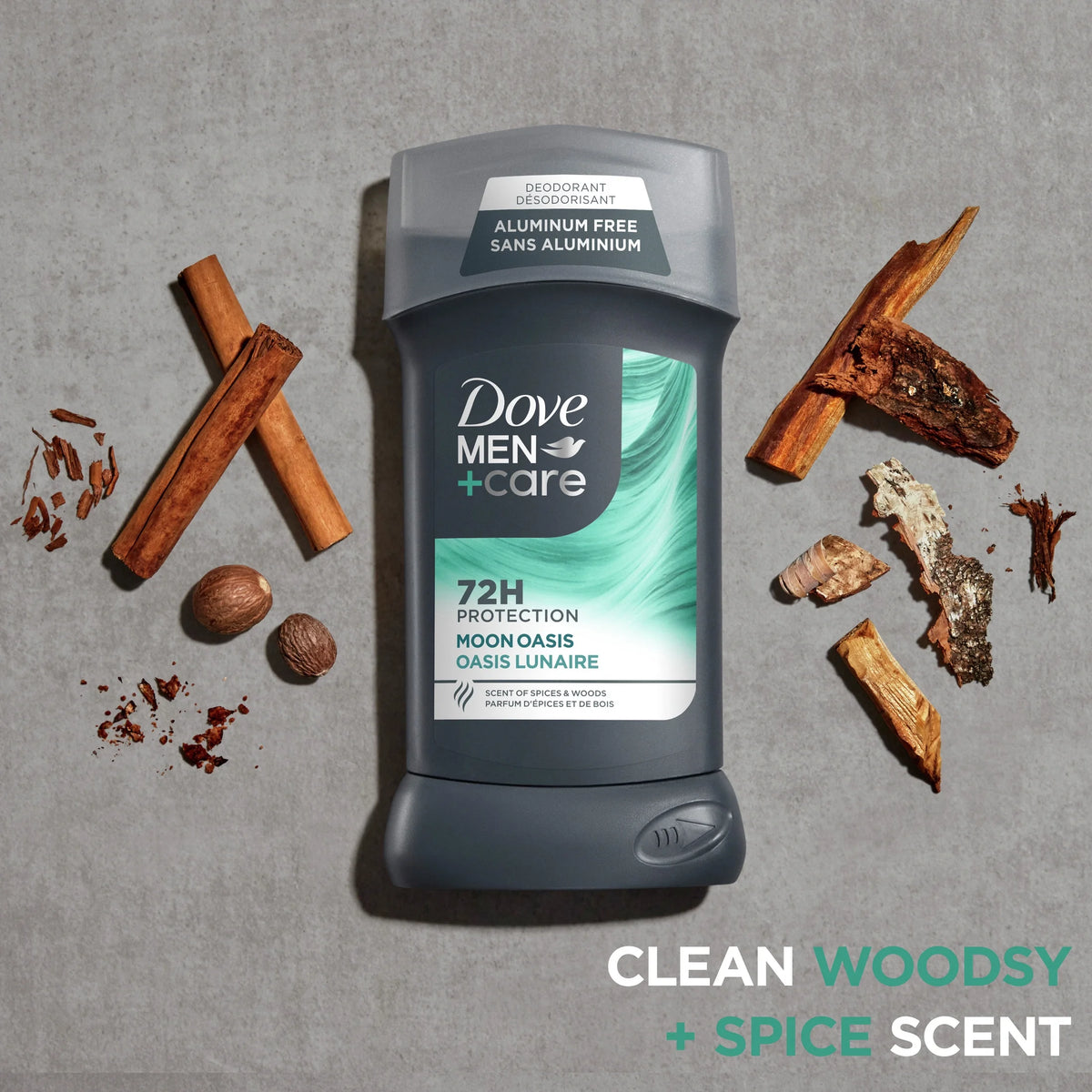 (3 Pack)  Deodorant for Men Moon Oasis Aluminum-Free, 3.Oz