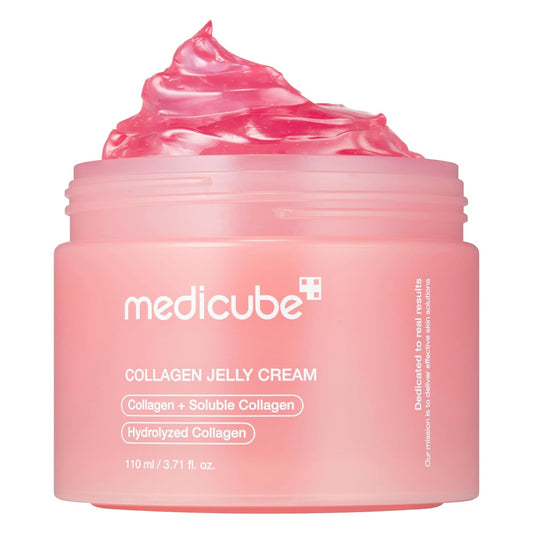 Collagen Jelly Cream- Niacinamide & Freeze-Dried Hydrolyzed Collagen-Boosts Skin Barrier Hydration & Gives 24H Glow & Firmer Looking Skin | No Artificial Color, Korean Skincare (3.71 Fl.Oz.)