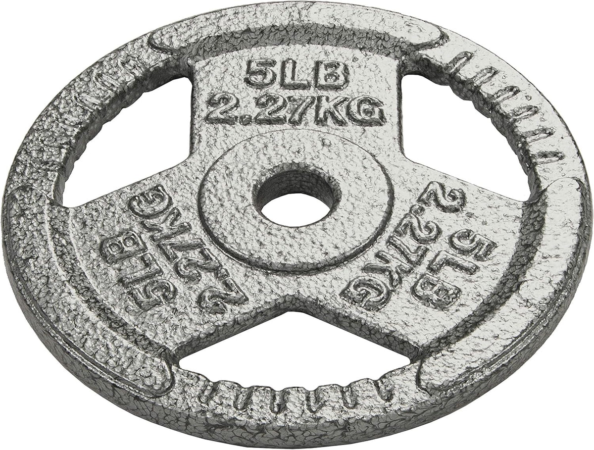 Cast Iron Plate Weight Plate for Strength Training and Weightlifting, Olympic or Standard, Multiple Sizes