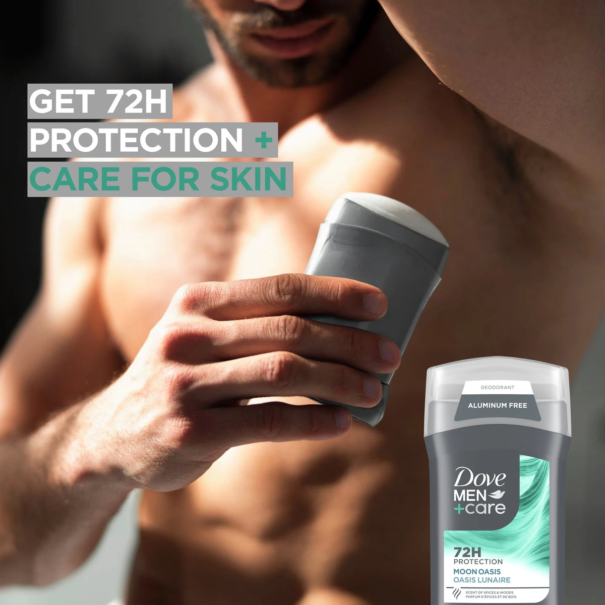 (3 Pack)  Deodorant for Men Moon Oasis Aluminum-Free, 3.Oz
