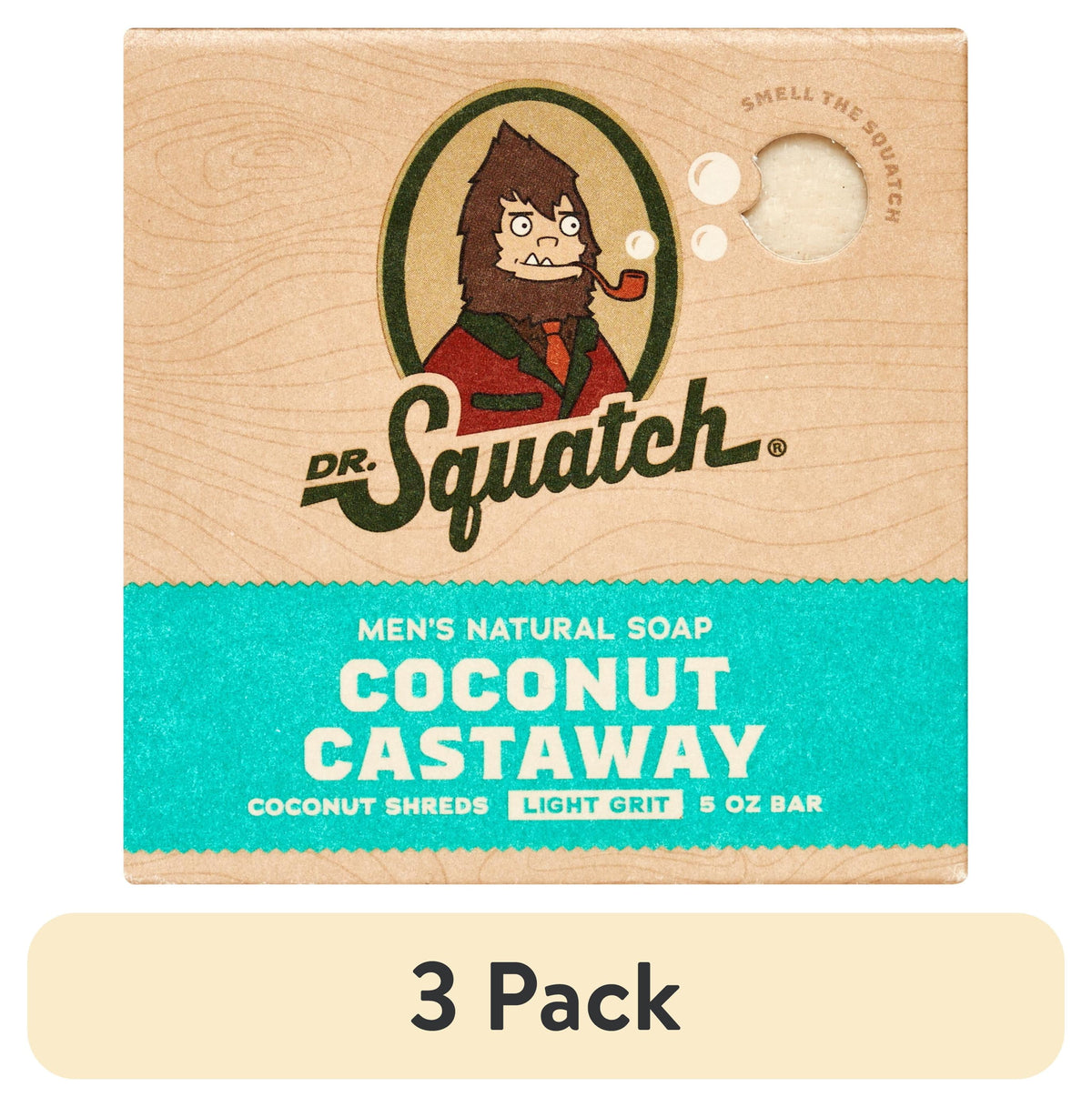 (3 Pack)  Coconut Castaway Natural Bar Soap for Men, 5 Oz