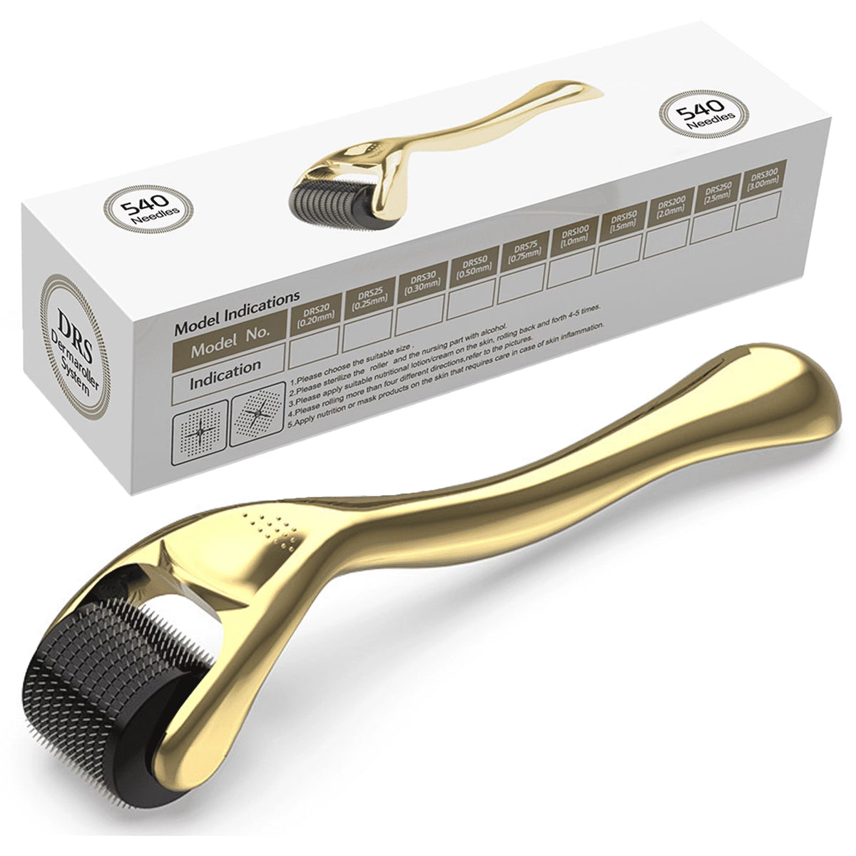 Premium 1-Piece Derma Roller for Hair Growth with Microneedling Roller for Scalp & Beard Care