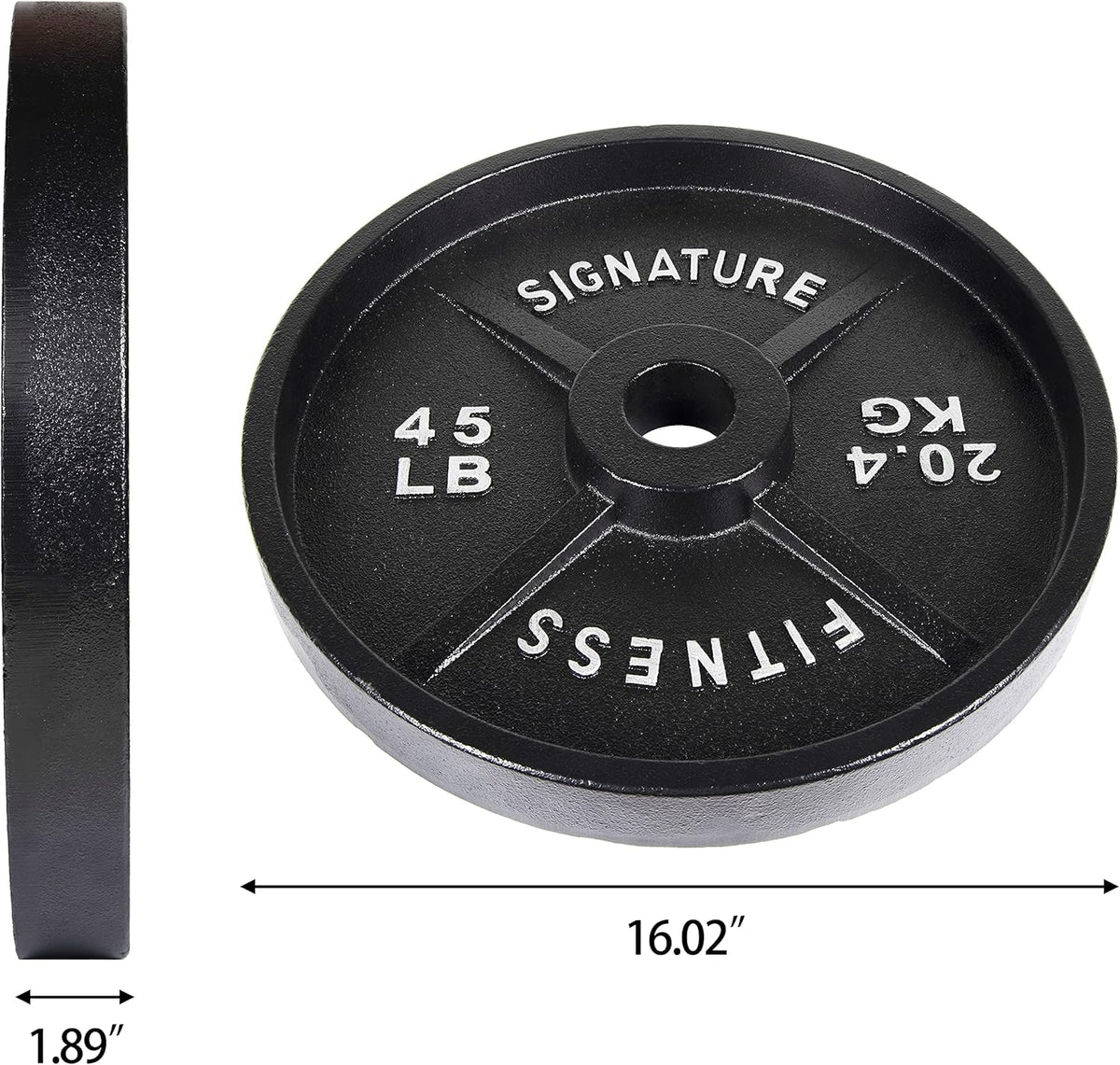 Deep Dish 2-Inch Olympic Cast Iron Weight Plates with E-Coating