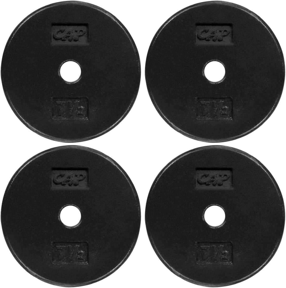 Black Standard Solid Cast Iron Weight Plates 1-Inch Center Hole for Standard Barbell & Dumbbell Handles Size Available in 1.25/2.5/5/7.5/10/12.5/25 & 50 LB Multiple Options