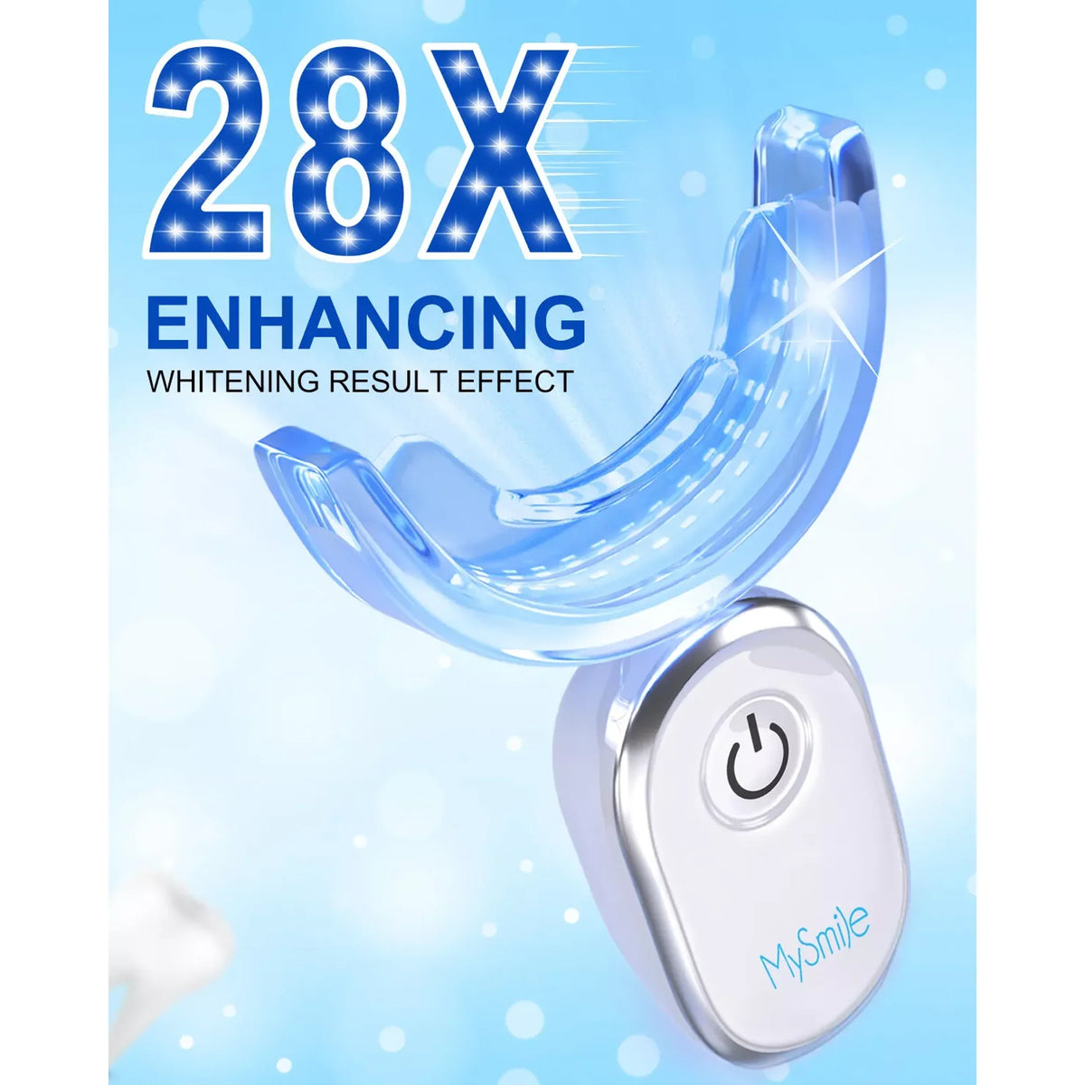 Deluxe Teeth Whitening Kit with 28-LED Light, 4X Teeth Whitening Pen Whitening Gel Refills, 10Mins Results, Remove 10 Years of Stains