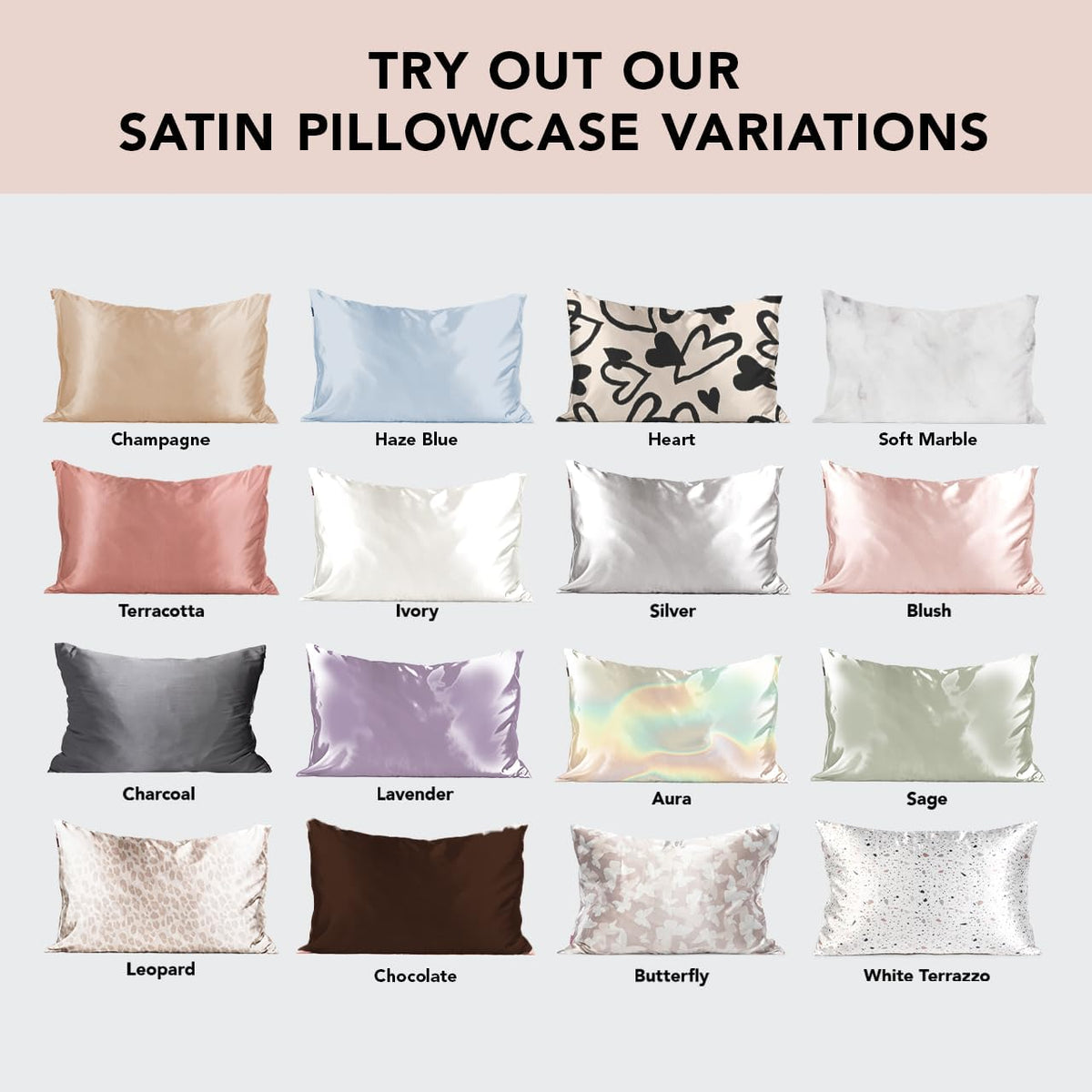 Satin Pillowcase with Zipper for Hair & Skin, Softer than Silk Pillow Cases Queen, Wrinkle-Free, Smooth and Cooling Satin Pillow Covers, Standard Size 19"X26" - Sage
