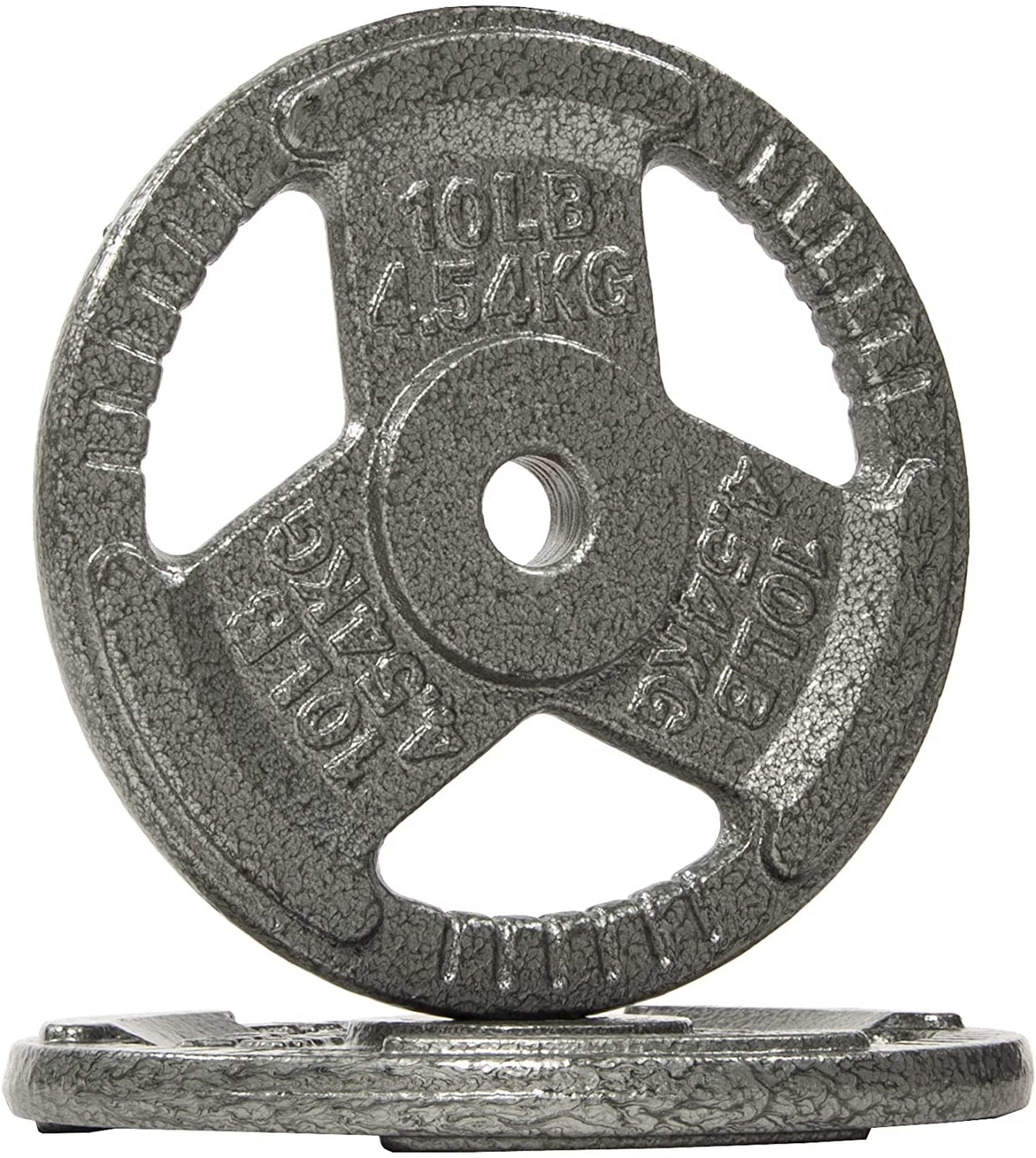 Tri-Grip Cast Iron Plate Weight Plate for Strength Training, Weightlifting and Crossfit, 1-Inch or 2-Inch, Standard or Olympic 2.5-45Lbs, Multiple Options