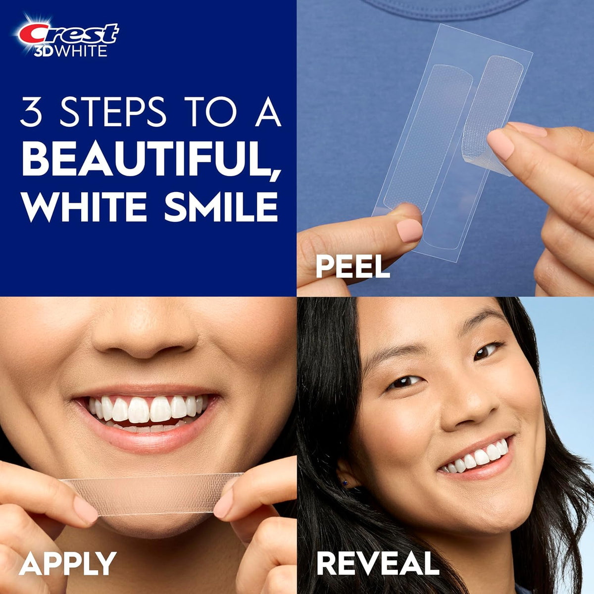 3D Whitestrips Vivid Plus, Teeth Whitening Strip Kit, 10 Treatments + 2 Bonus Treatments (Each with 1 Upper/1 Lower Strip), 24 Strips, 8 Levels Whiter, Teeth Whitening Kit