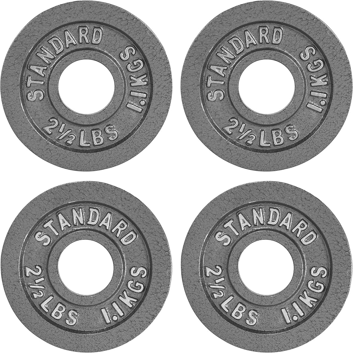 Traditional/Classic 2-Inch Hole Solid Cast Iron Olympic Barbell Weight Plates - Great for Strength Training, Weightlifting, Bodybuilding & Powerlifting, Multiple Choices Available