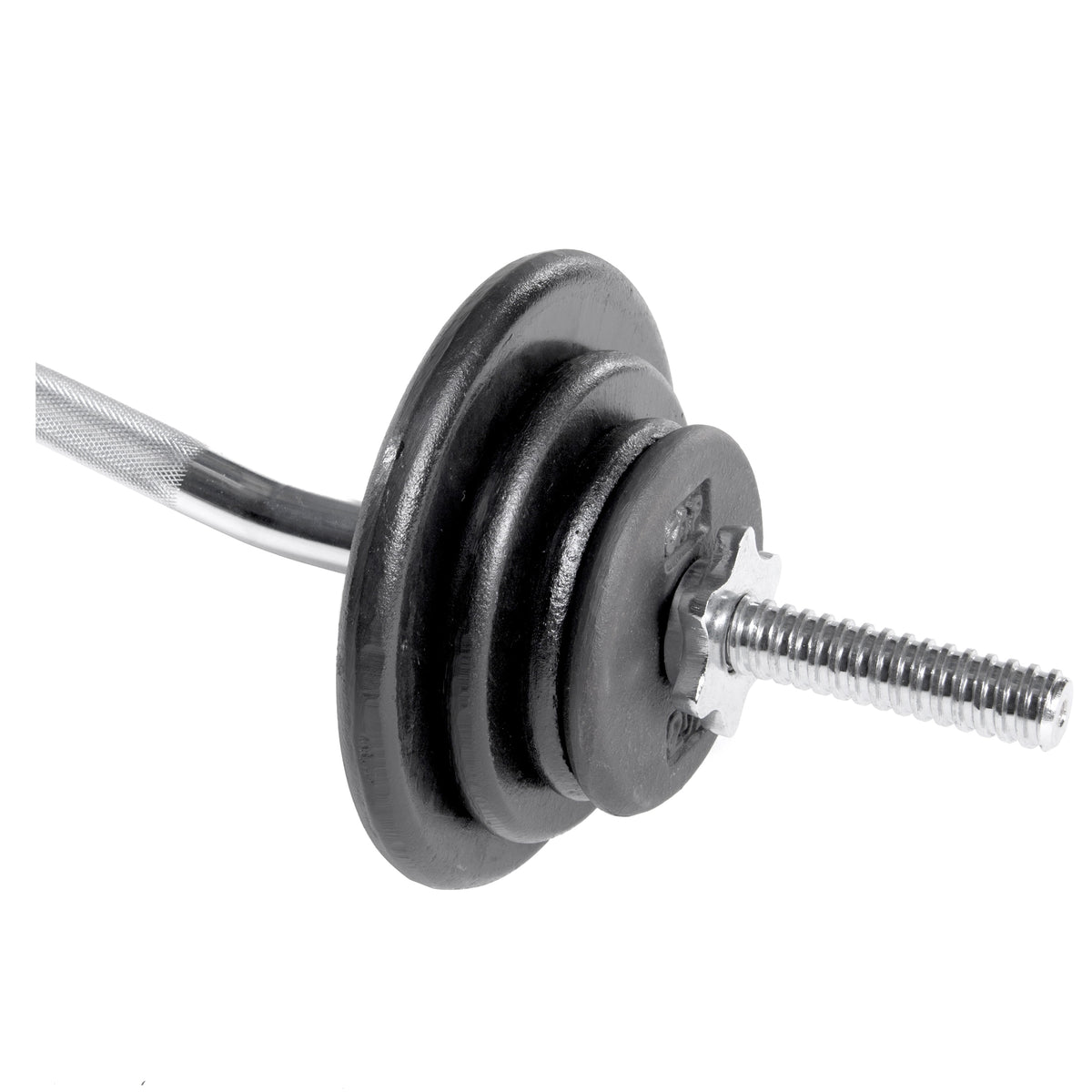 Barbell - Standard Cast Iron Weight Plate, 12.5 Lbs, Black