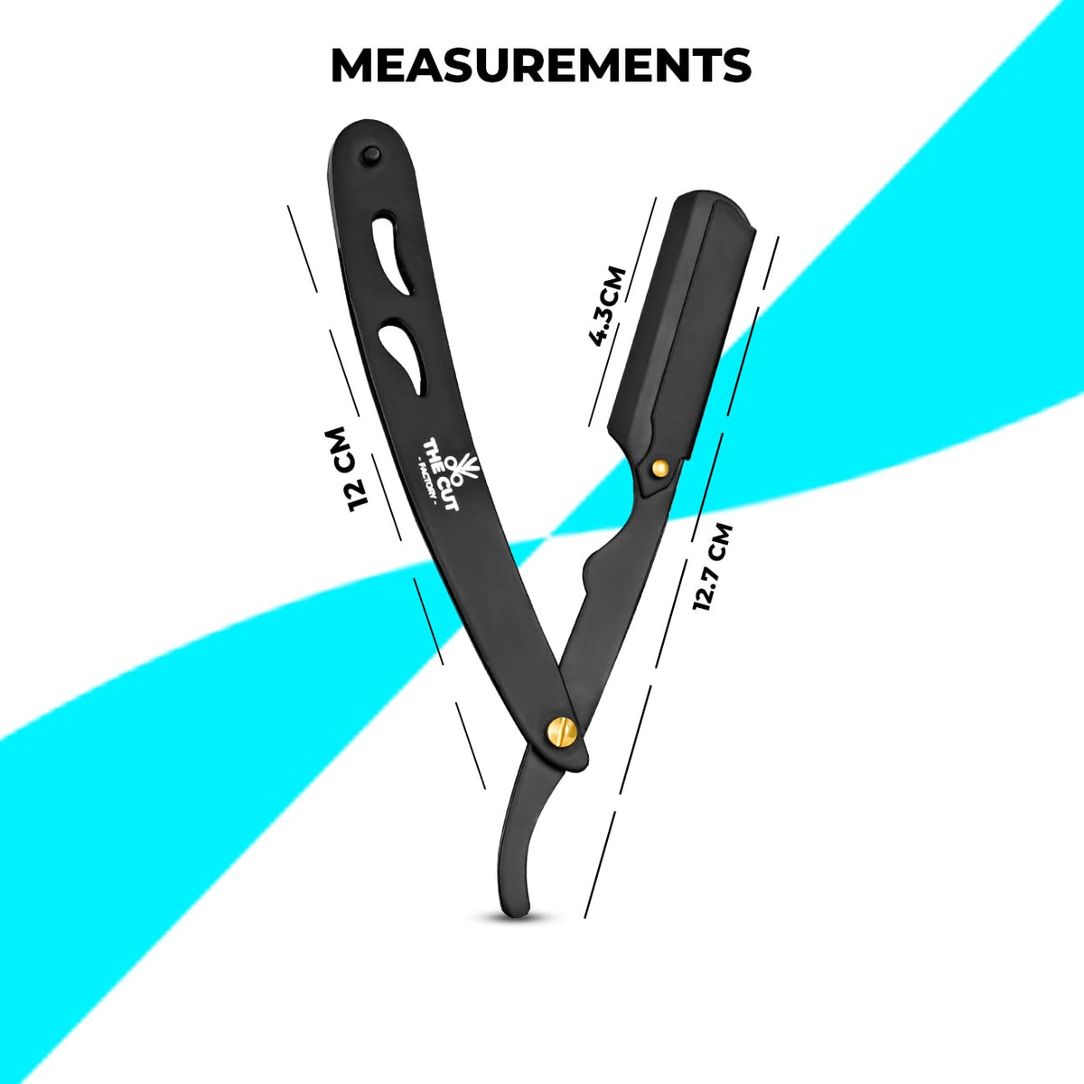 The Cut Factory® Straight Razor for Men Professional Barber Straight Edge Razor for Comfortable Smooth Shave. Gift Box Leather Pouch 20 Single Edge Blades. Our Blades Never Fall