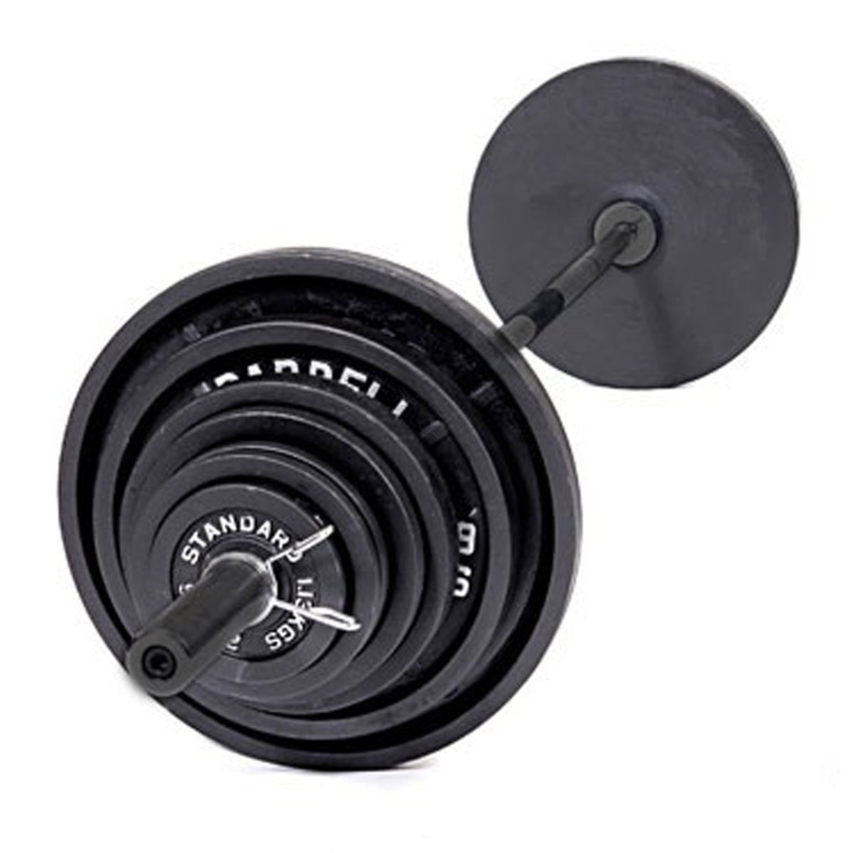 Barbell 300-Lb Cast Iron Olympic Weight Set (Includes 7' Bar)