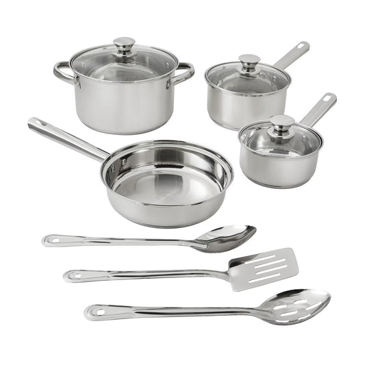 Stainless Steel 10Pc Cookware Set