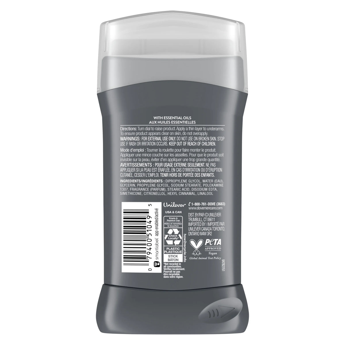 (3 Pack)  Deodorant for Men Moon Oasis Aluminum-Free, 3.Oz