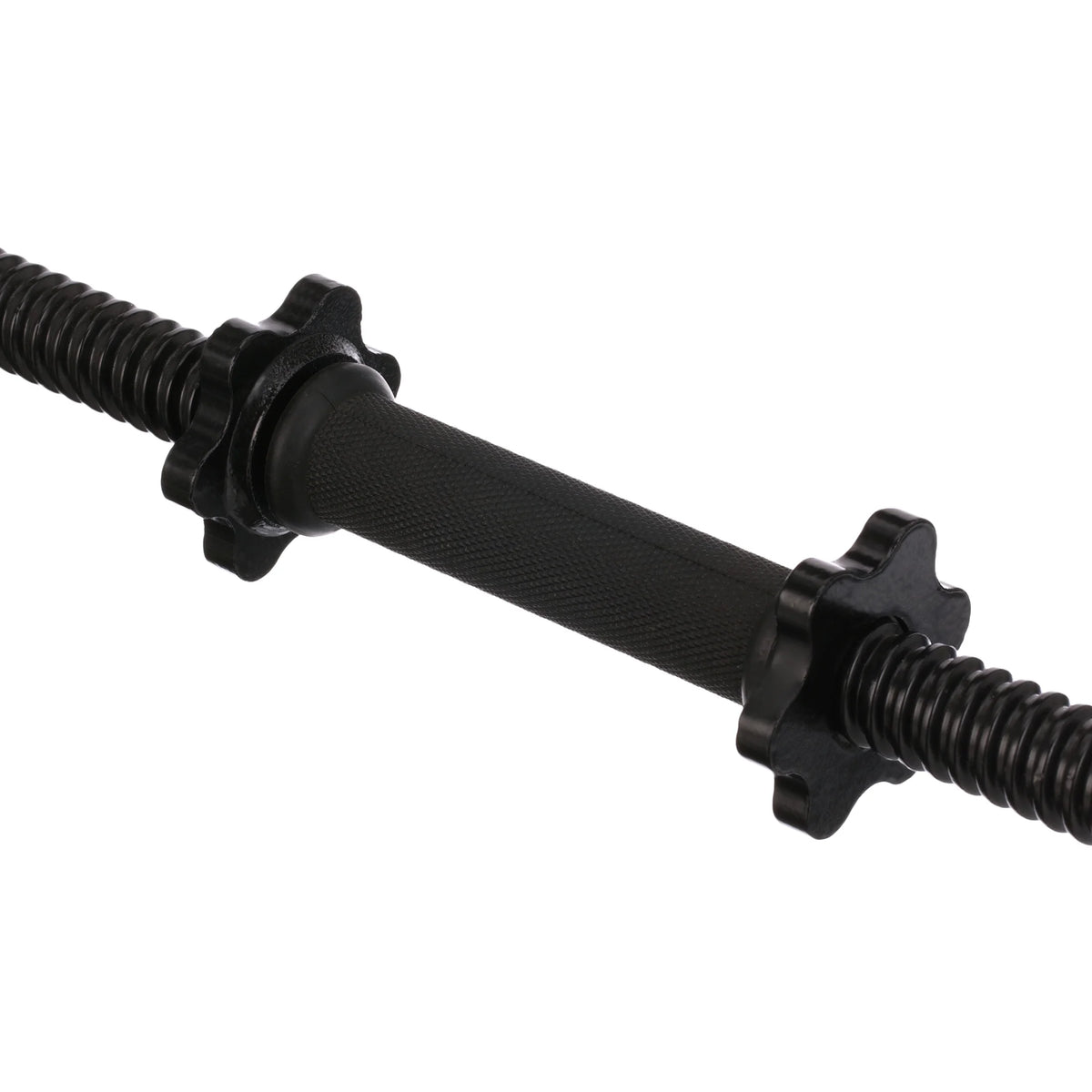 Barbell Standard 14" Dumbbell Handle with Spinlock Collars, Single, Black